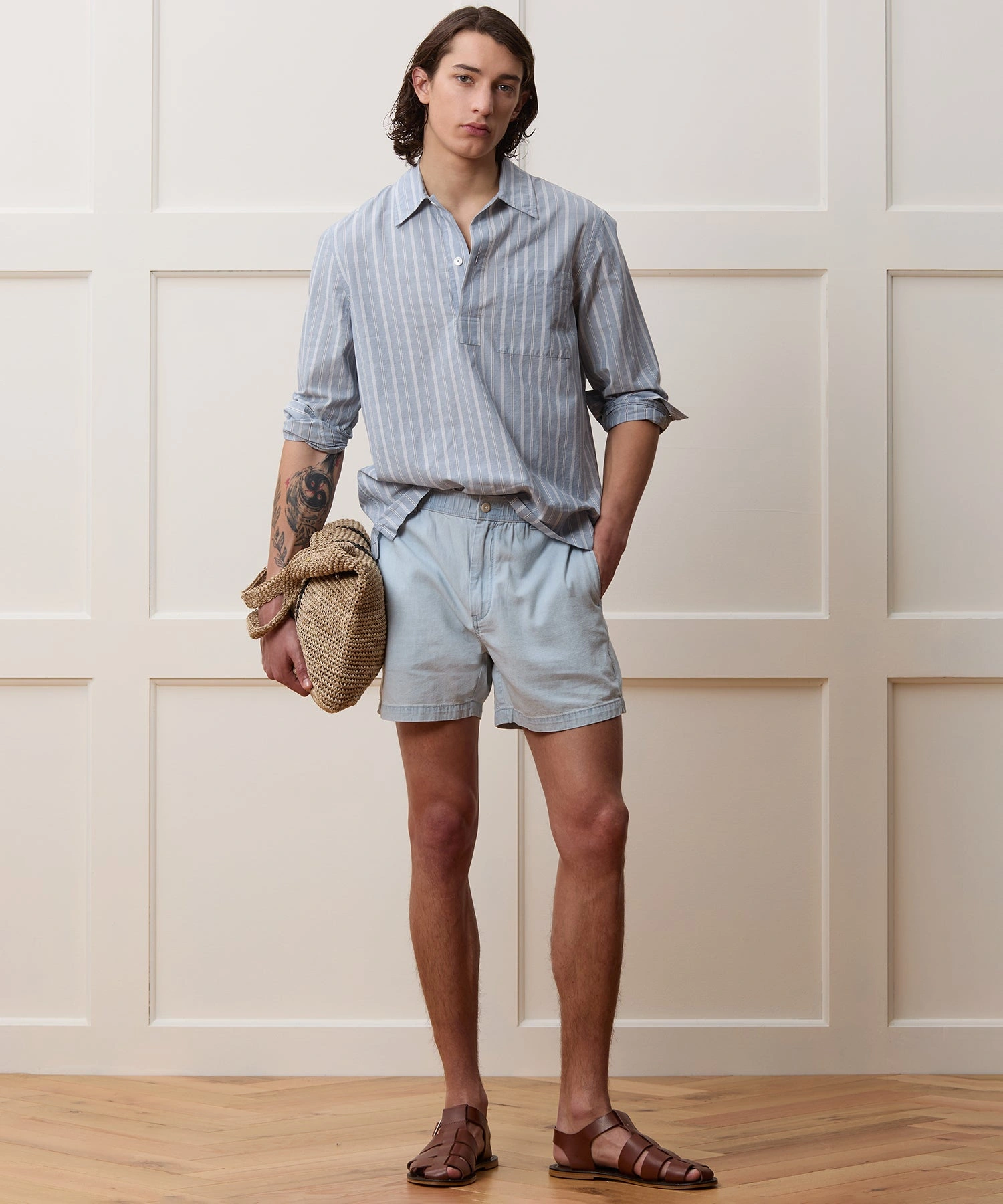 Short Chambray Beachcomber: Estate, Mare e un Sorriso! Perfetto per le tue avventure estive con stile e comfort italiano!